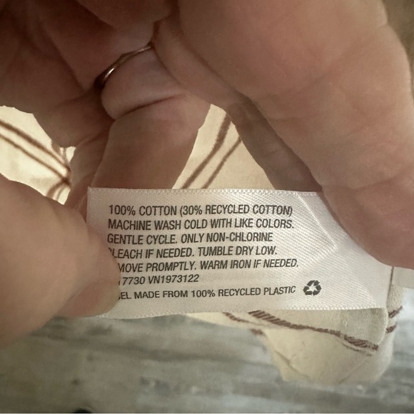 Universal Thread Plaid Button Down Shirt - Cream and Brown - Picture 4 of 4